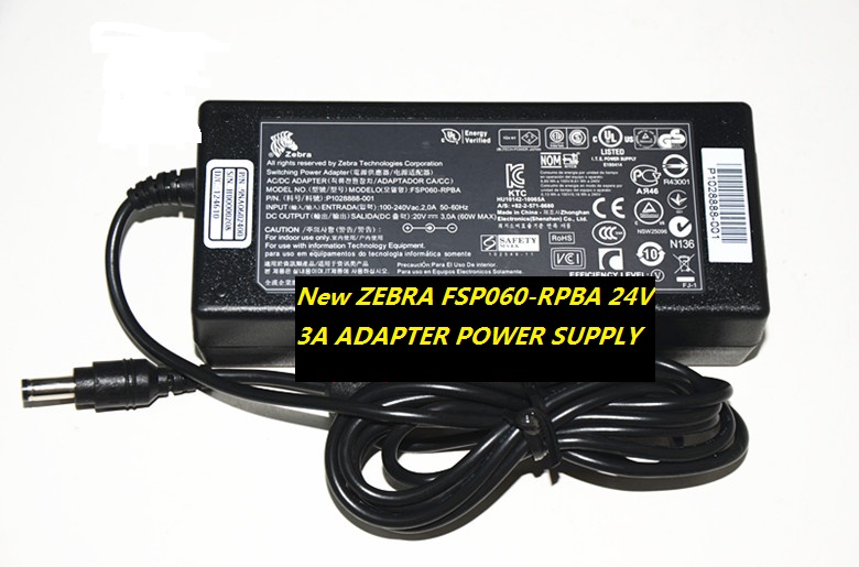 New FSP060-RPBA ZEBRA 24V 3A ADAPTER POWER SUPPLY